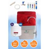 Fresh Water Şeffaf Kırmızı Beyaz 14 Aşamalı 8 Lt Çelik Tank 5 Filtreli Yüksek Mineralli Pompasız Su Arıtma Cihazı