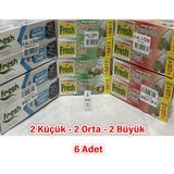 Fresh x 6 Paket Buzdolabı Poşeti Küçük (2) Orta (2) Büyük (2) Boy (4 Al 3 Öde)