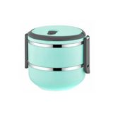 FreshBox 2 Katlı Sızdırmaz Yemek Termosu Sefer Tası Saklama Kabı Turkuaz 1,50 Litre