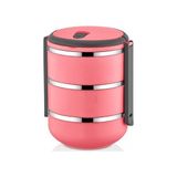 Freshbox 3 Katlı Model 2.25 lt Pembe Sefer Tası Saklama Kabı