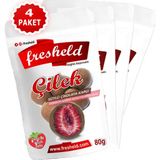 Fresheld x4 Paket Sütlü Çikolata Kaplı Dondurularak Kurutulmuş Çilek 80gr