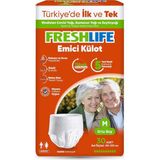 Freshlife 30 Adet Orta Boy Emici Külot, Nefes Alan Tekstil Yüzey ile Rahat Kullanım - Beyaz
