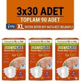 Freshlife Belbantlı Xlarge Ekstra Büyük Boy Hasta Bezi 90 Adet 3X30 Paket Xl
