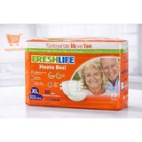 Freshlife Emici Bel Bantlı Yetişkin Hasta Bezi Unisex – Yüksek Emici, Koku Önleyici, Nefes Alan Yapı, Sızdırmaz, Unisex - 30 Adet - XL