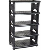 Freshlife Freslife Plastik Rattan Ayakkabılık - Siyah