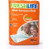 Freshlife Yatak Koruyucu Örtü 60X90 cm 10’lu Paket – Yüksek Emici Tek Kullanımlık Hasta Altı Örtüsü – Sıvı Geçirmez Yatak Koruyucu - Standart