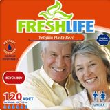 Freshlife Yetişkin Large 4 Paket 120 Adet Beyaz Hasta Bezi