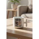 Freshly Bood Coffee Halloween Baskılı Hediyelik T Kulplu Latte Fincanı Kupa Bardak, QB1L8108