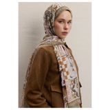 Freshscarfs BELLA DESEN İPEK KREP ŞAL TOPRAK