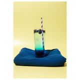 Freshscarfs Blue Spırulına Pamuklu Keten Şal