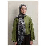 Freshscarfs Ethnic Figure Desen İpek Krep Şal Vizon