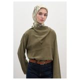 Freshscarfs Fall Breeze Desen Pamuklu Viskon Eşarp Mint Yeşili