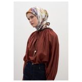 Freshscarfs Füme Nerıssa Desen Pamuklu Viskon Eşarp