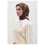 Freshscarfs Gisele Desen Pamuklu Viskon Eşarp Kahve
