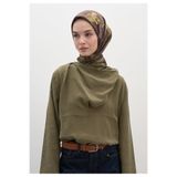 Freshscarfs Kahve Garden Joy Desen Pamuklu Viskon Eşarp