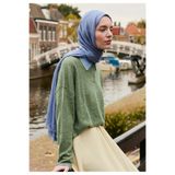 Freshscarfs KAŞMİR DOKULU ŞAL KOT MAVİ