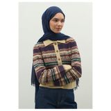 Freshscarfs KAŞMİR DOKULU ŞAL LACİVERT