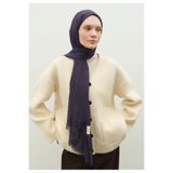 Freshscarfs KAŞMİR DOKULU ŞAL PATLICAN MORU