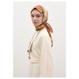 Freshscarfs Kiremit Nerıssa Desen Pamuklu Viskon Eşarp