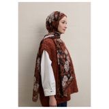 Freshscarfs LEONE DESEN İPEK KREP ŞAL BAKIR