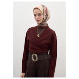 Freshscarfs Marielle Desen Pamuklu Viskon Eşarp Ağaç Kabuğu