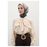 Freshscarfs Marielle Desen Pamuklu Viskon Eşarp Petrol