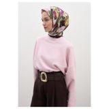 Freshscarfs Mürdüm Rose Breeze Desen Pamuklu Viskon Eşarp