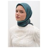 Freshscarfs Ombre Desen Pamuklu Viskon Eşarp Lacivert