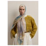 Freshscarfs PAISLEY PATCH DESEN İPEK KREP ŞAL SOFT SARI