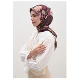 Freshscarfs Rosıne Desen Pamuklu Viskon Eşarp Mürdüm