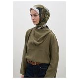 Freshscarfs Siyah Gardenıa Desen Pamuklu Viskon Eşarp