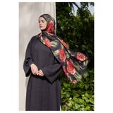 Freshscarfs SUMMER ROSE DESEN RAMİ ŞAL KIRMIZI