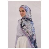 Freshscarfs Vintage Rose Desen Rami Şal Lavanta