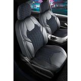 Freshstart Daewoo Racer Yarı Deri Oto Koltuk Kılıfı Ön Arka Set Siyah Mavi Lotus Serisi Fsr - Siyah - Mavi
