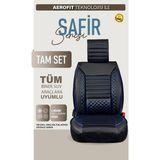 Freshstart Fiat Egea Cross Oto Koltuk Kılıfı Ön Arka Set Plus Serisi Siyah Mavi Fs - Siyah - Mavi