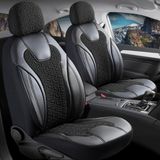Freshstart Ford Connect 2+1 Deri Detaylı Oto Koltuk Kılıfı Ön Arka Set Siyah Siena Model Fs