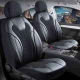 Freshstart Ford Transit Connect 2+1 Deri Detaylı Oto Koltuk Kılıfı Ön Arka Set Siyah Mavi Siena Model Fs - Siyah - Mavi