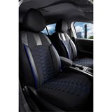 Freshstart Ford Transit Courier 2+1 Deri Detaylı Oto Koltuk Kılıfı Ön Arka Set Siyah Mavi Platinium Model Fs - Siyah - Mavi
