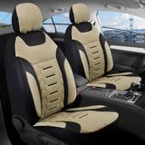 Freshstart Ford Transit Courier 2+1 Keten Oto Koltuk Kılıfı Ön Arka Set Bej Siyah Edition Seri Fsrt - Bej - Siyah