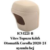 Freshstart Toyota Corolla 2020 - 2024 Uyumlu Otomatik Silikon Vites Topuzu Kılıfı Bej Fs