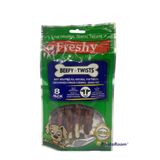Freshy Beefy Twısts Gerçek Beftek Sargılı Burgu Çubuk Köpek Ödülü 8 Adet 75Gr