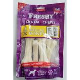 Freshy Beyaz Press Deri Köpek Çiğneme Kemiği. 4'Lü Paket