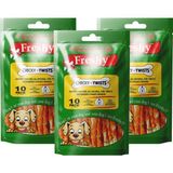 Freshy Chicky Twists Yüksek Proteinli Doğal Ödül Köpekler İçin Sağlıklı Çiğneme