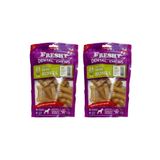Freshy Dental Natürel Pres Köpek Kemirme Kemiği 2'li Set - 5 Santim - 50'li Paket - Toplam 500G.