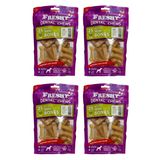 Freshy Dental Natürel Pres Köpek Kemirme Kemiği 4'lü Set - 5 Santim - 100'lü Paket - Toplam 1 Kg