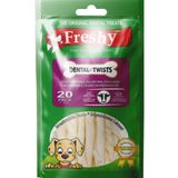 Freshy Dental Twist Burgulu 13 cm 20 Adet Köpek Çiğneme Çubuk