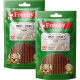 Freshy Ducky Sticks - Tahılsız Ördek Eti Çubukları - 2'li Set - 20'li Paket Fr