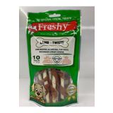 Freshy Gerçek Kuzu Eti Sargılı Burgu Çubuklar Köpek Çiğneme Kemiği 10 Adet 100Gr