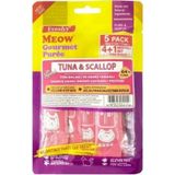Freshy Meow Gourmet Puree Ton Balıklı Ve Deniz Taraklı Krema Kedi Ödülü 60gr 5li