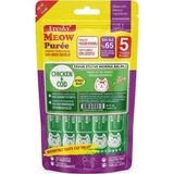 Freshy Meow Purée – Tavuklu ve Morina Balıklı Krema Formunda Sıvı Kedi Ödülü (5 x 12g)